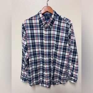 Pendleton Oceanside Shirt Mens L Multicolored  Plaid Long Sleeve Cotton